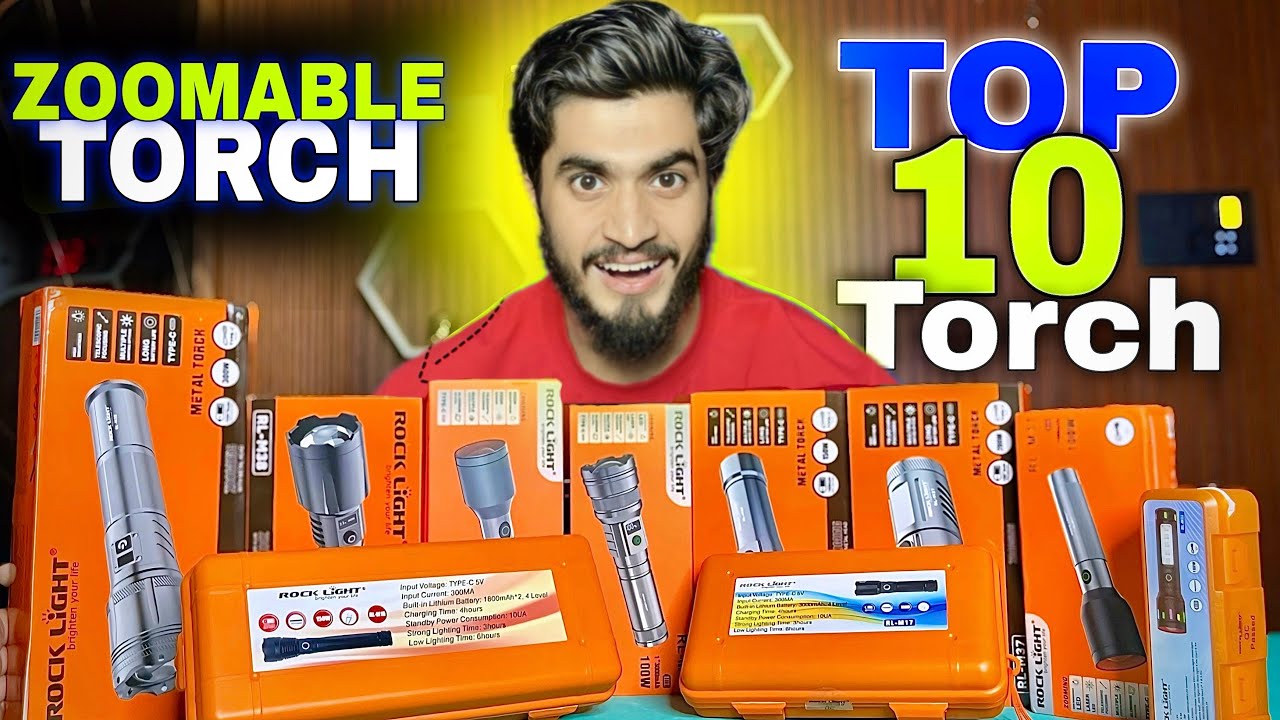 Best Zoomable Torches In India || High Power Torch Light In India || Rock light All Metal Torch 