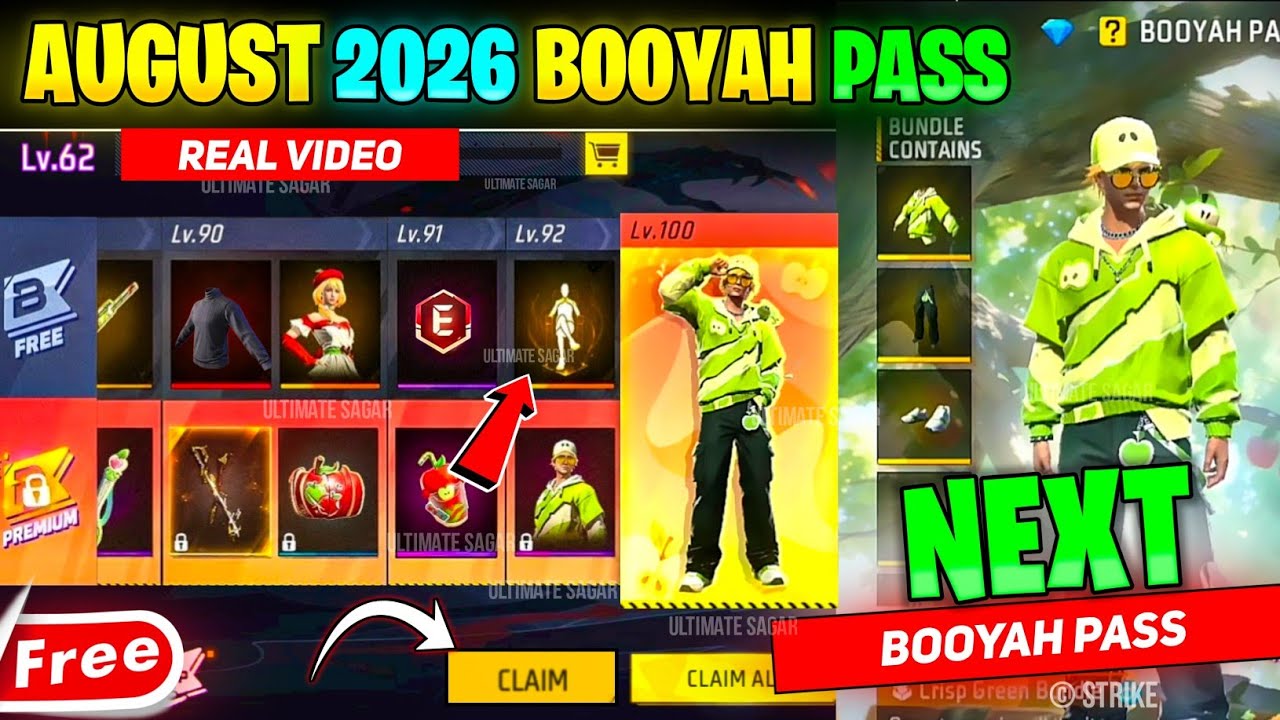 August Booyah Pass Free Fire 2026 || Next Booyah Pass Free Fire August || FF August Booyah Pass 2026