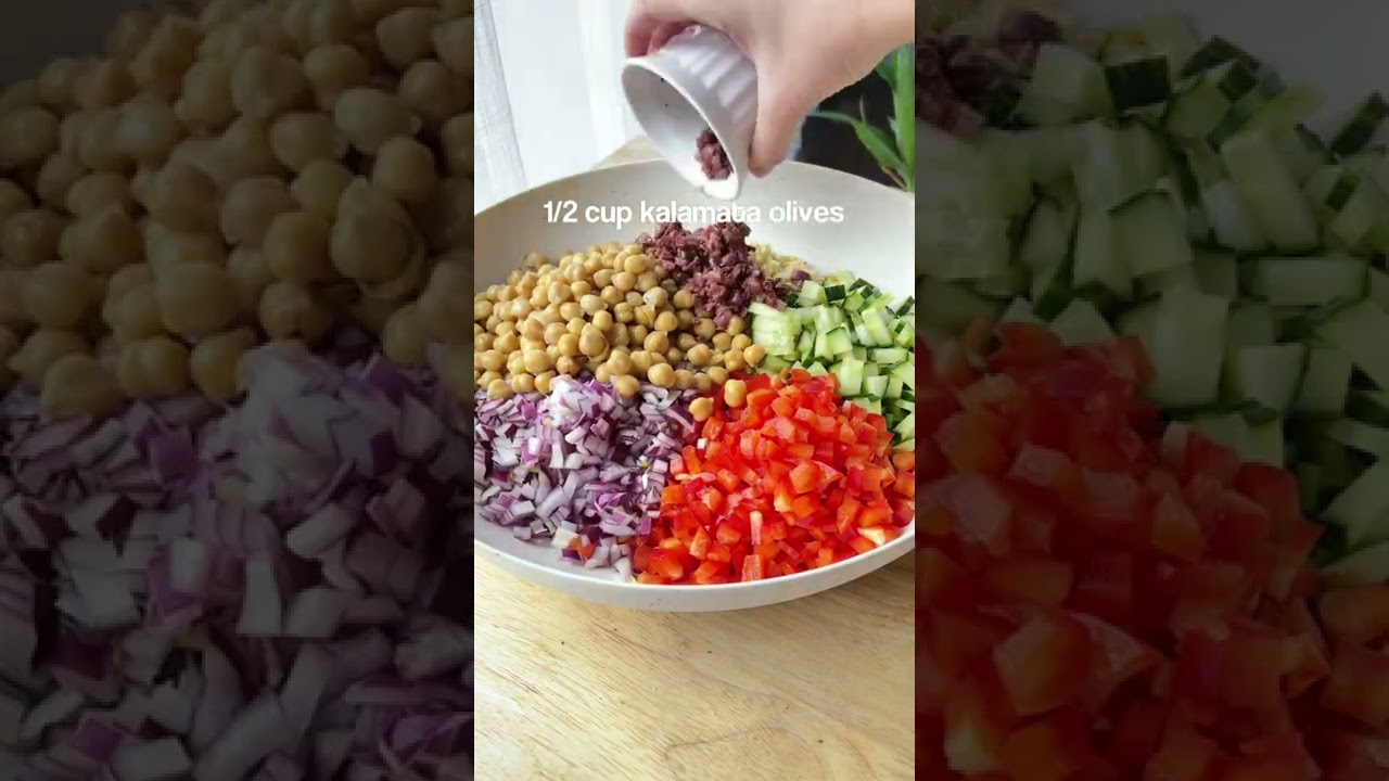 Lemon Orzo Salad #recipe #plantbased #vegan #salad #shorts