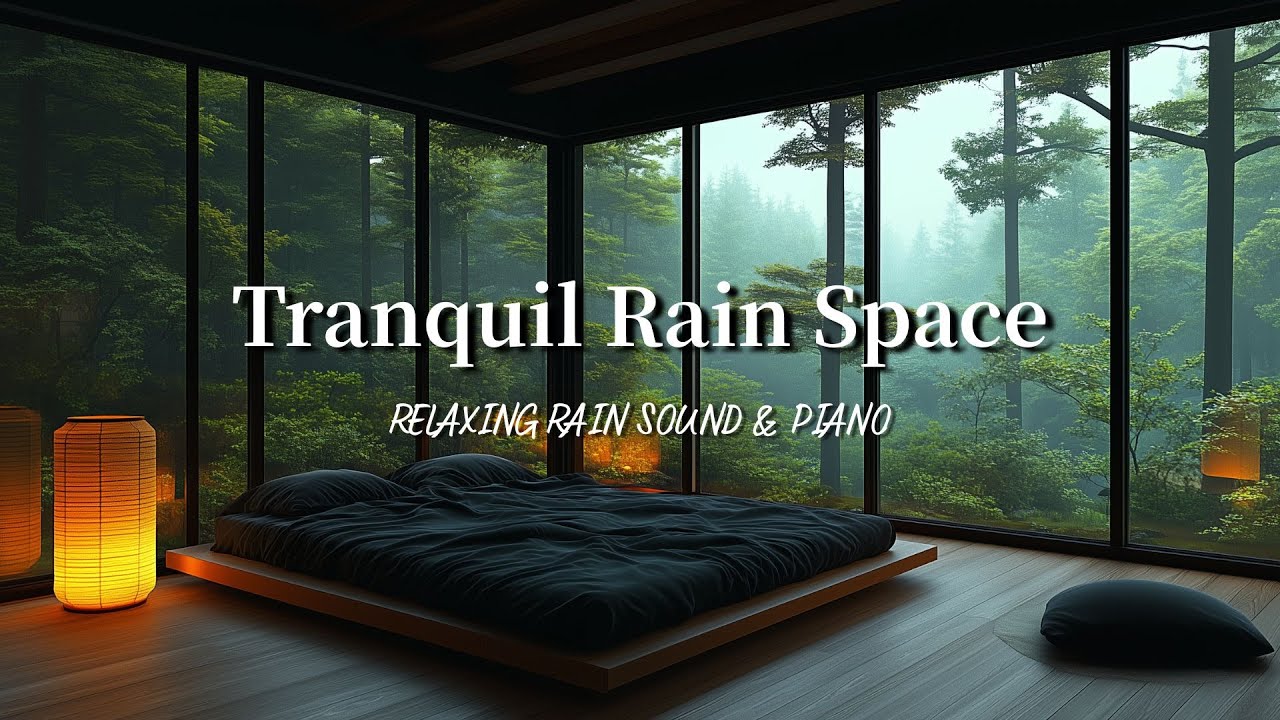 Gentle Rain in Cozy Bedroom – Relaxing Sleep Music for Deep Rest and Stress Relief