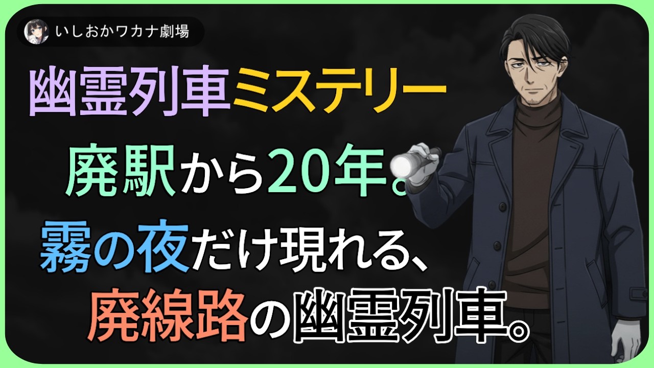 【ドラマ朗読】幽霊列車ミステリー、廃駅から20年。霧の夜でか現れる、廃線路の幽霊列車。