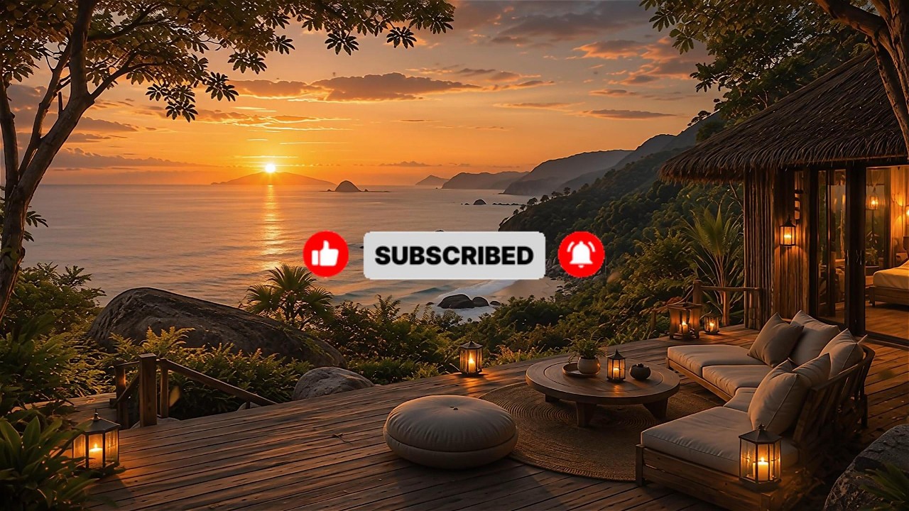 Tropical Sunset Paradise 🌅 Relaxing Ocean Waves & Luxury Beach Ambience