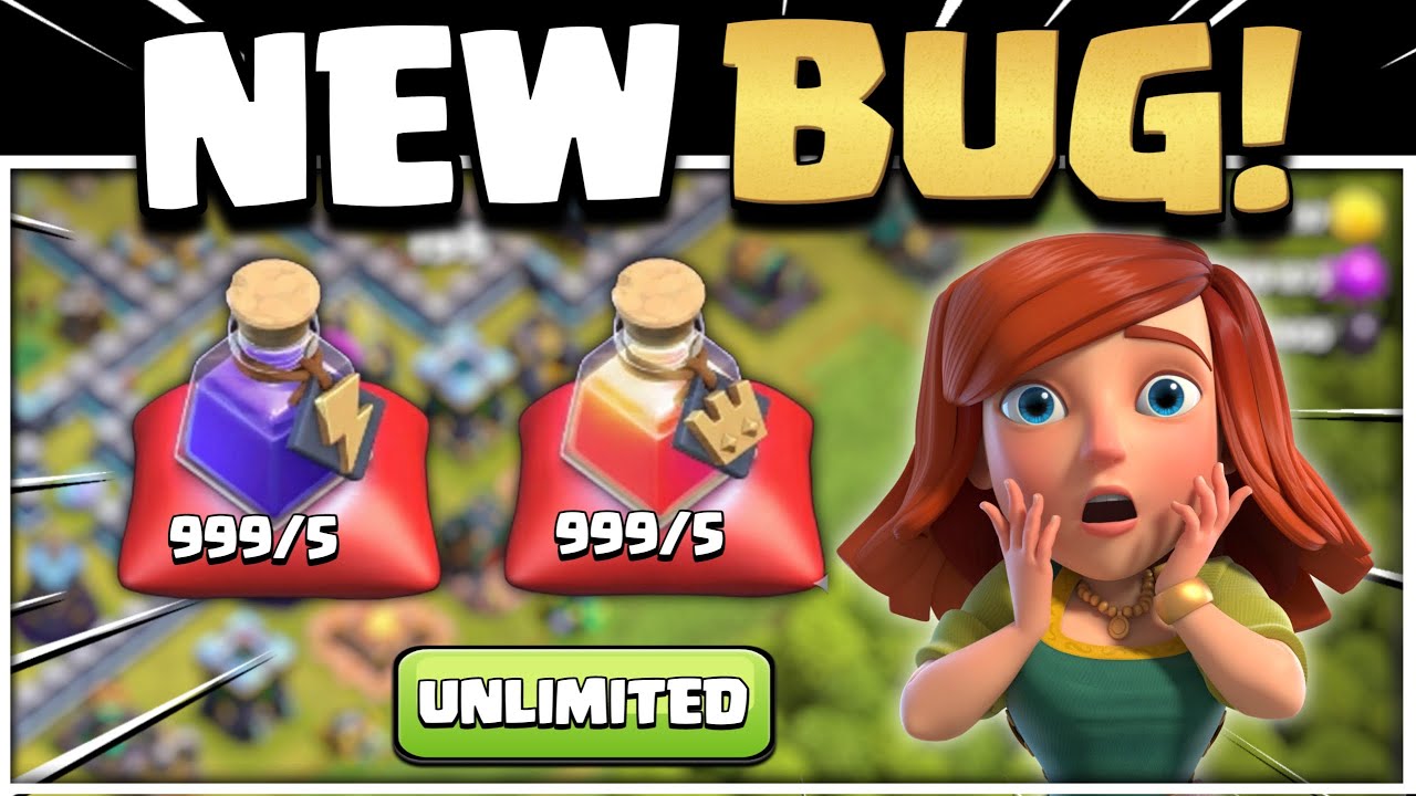 UNLIMITED POWER & HERO POTION BUG IN CLASH OF CLANS (⚠️Don't Use  Supercell Can Make it Negative)