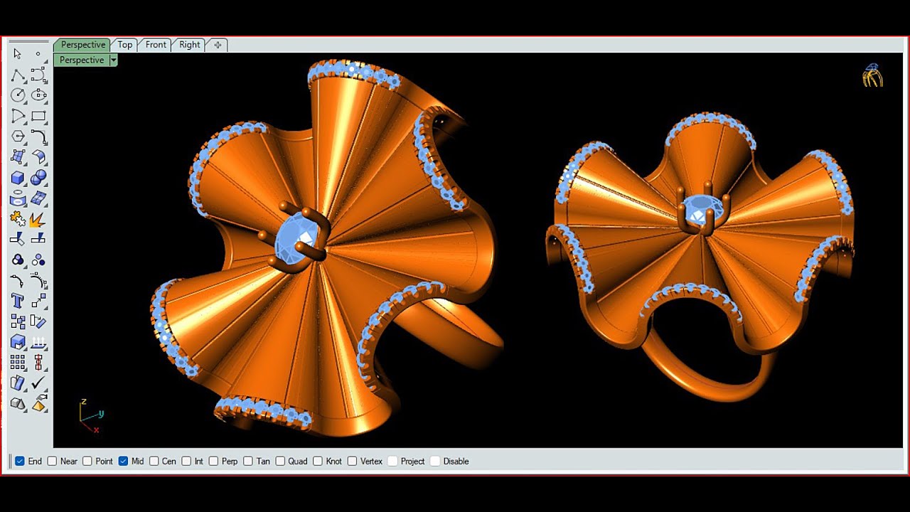 #ring #new_design #matrix_new_design #cocktail_ring #diamond_ring #matrix #rhinoceros #cad #3d_ring
