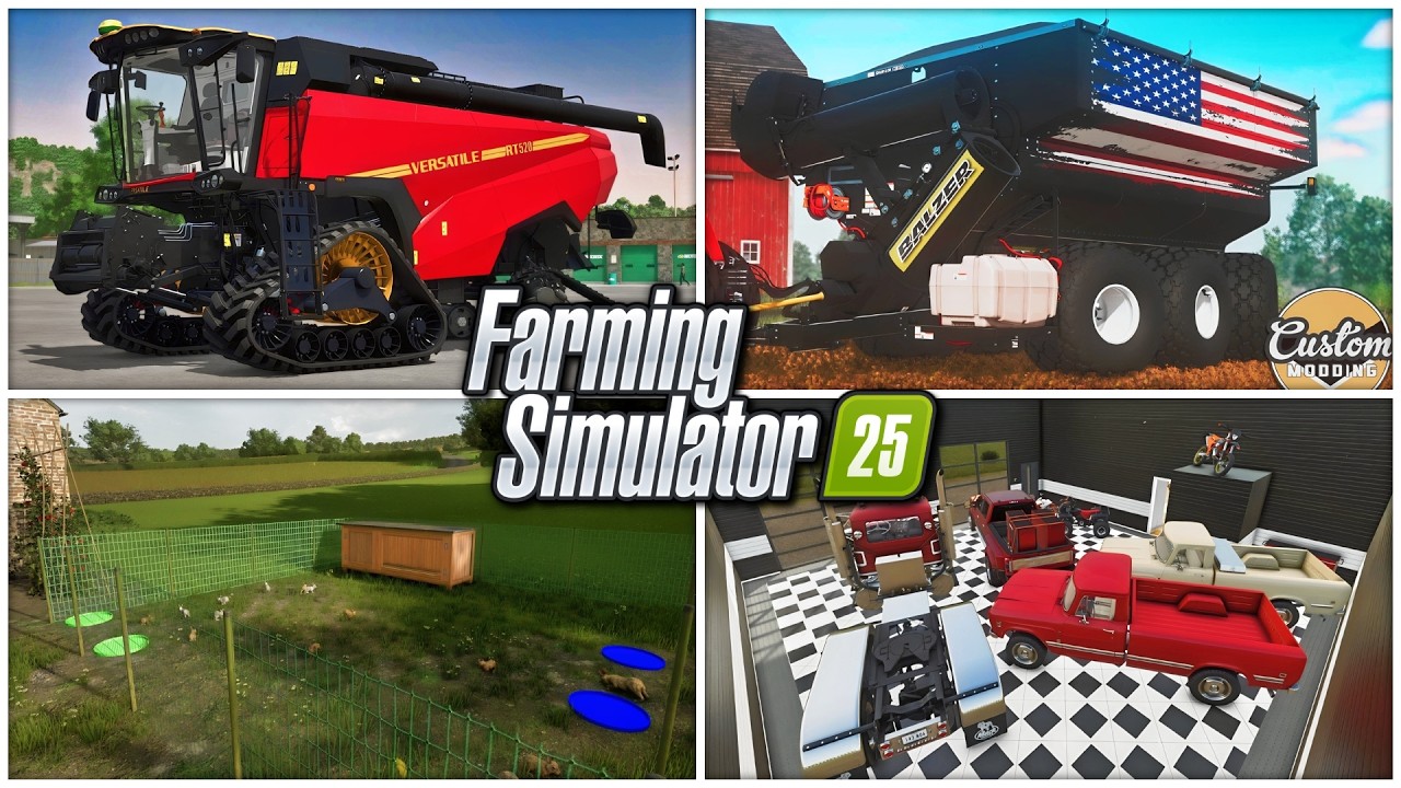 Farm Sim News - Quad Track Combine, Balzer Auger, New Animals, & More! | Farming Simulator 25