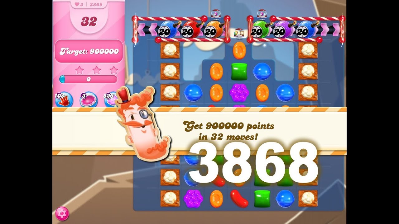 Candy Crush Saga Level 3868 (No boosters)