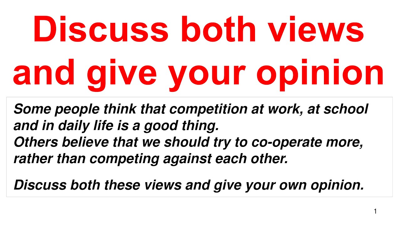 IELTS Academic 19 Test 1 Writing Task 2 | Discuss both views | Cooperate more than competing