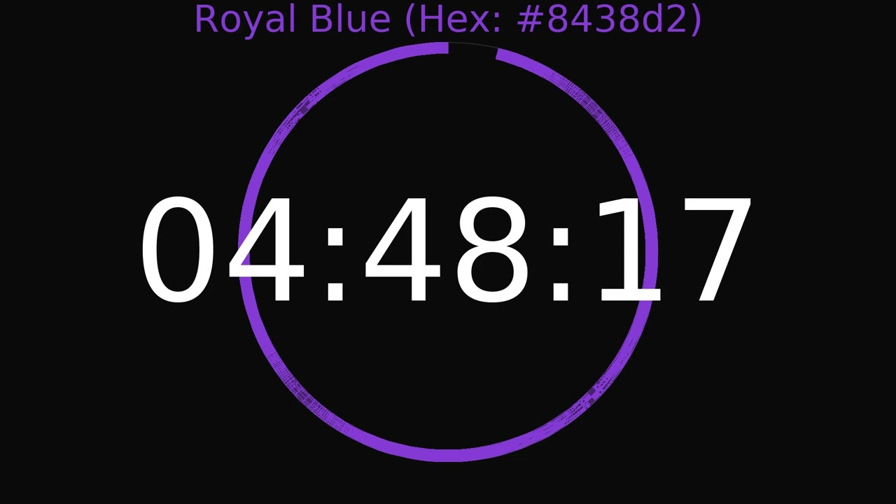 5 Hour Timer | Royal Blue Colour
