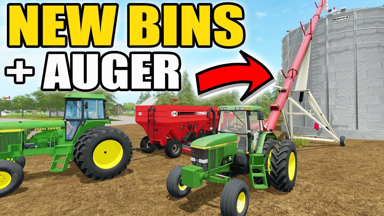 FARMING SIMULATOR 2017 | CASHING IN ON SOYBEANS + NEW GRAIN BINS & AUGERS | MULTIPLAYER