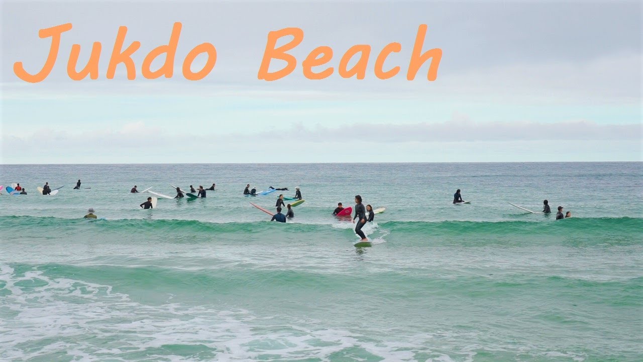 Surfing Mecca Jukdo Beach is so quiet on Sundays | Yangyang Korea 4K HDR