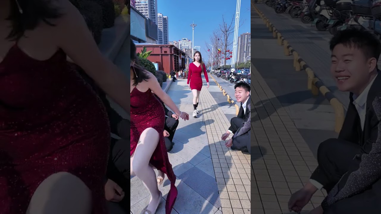 Why isn't this beautiful lady cooperating with the handsome guy?! 