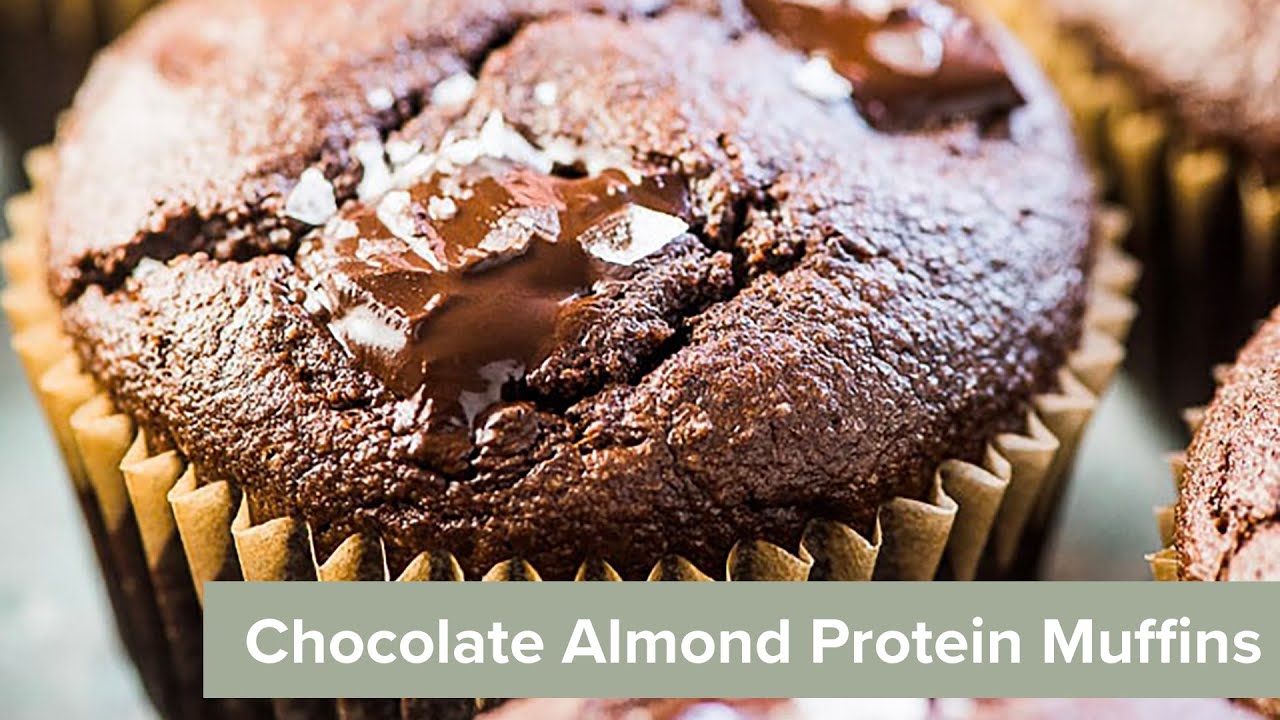 Chocolate Almond Flour Protein Muffins