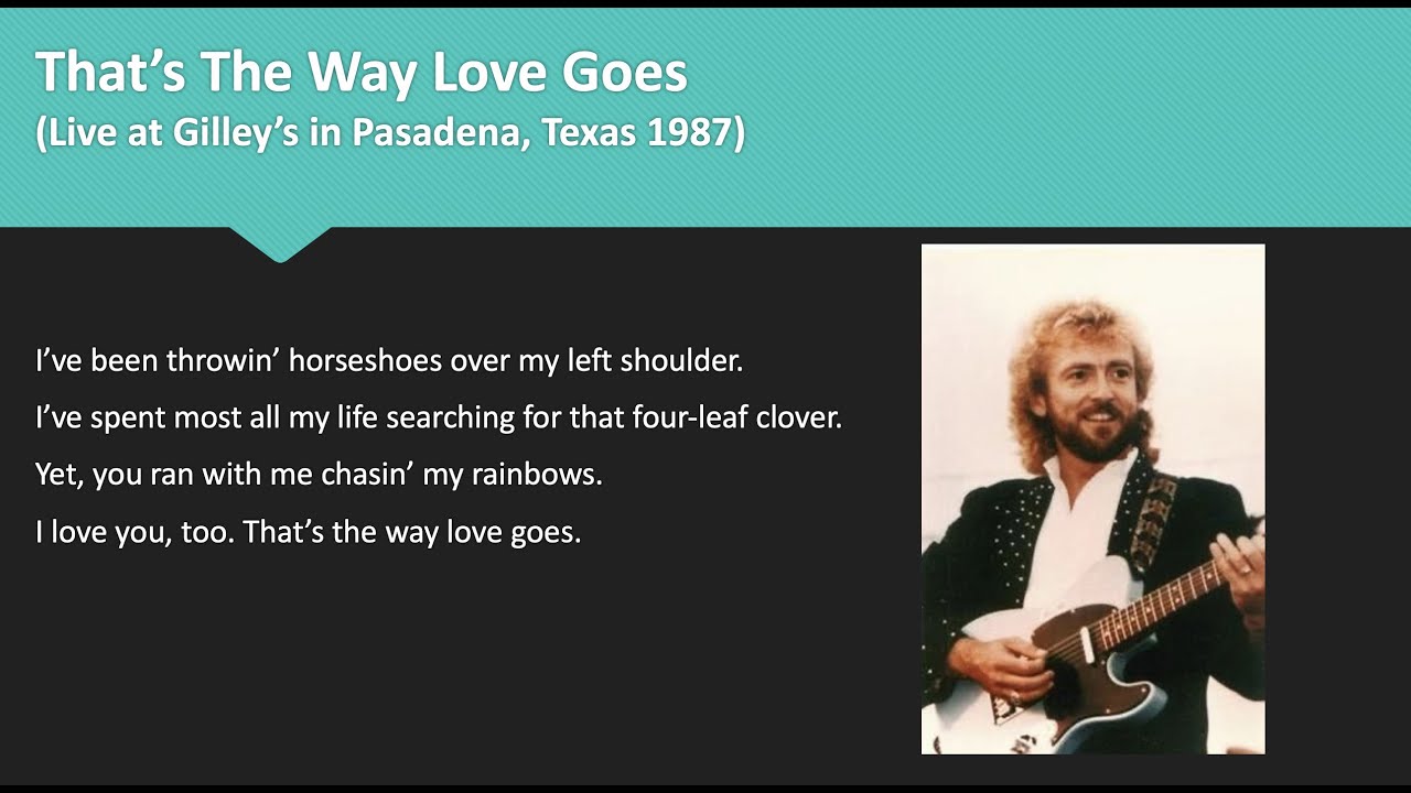Keith Whitley - That's The Way Love Goes (Live at Gilley's 1987)