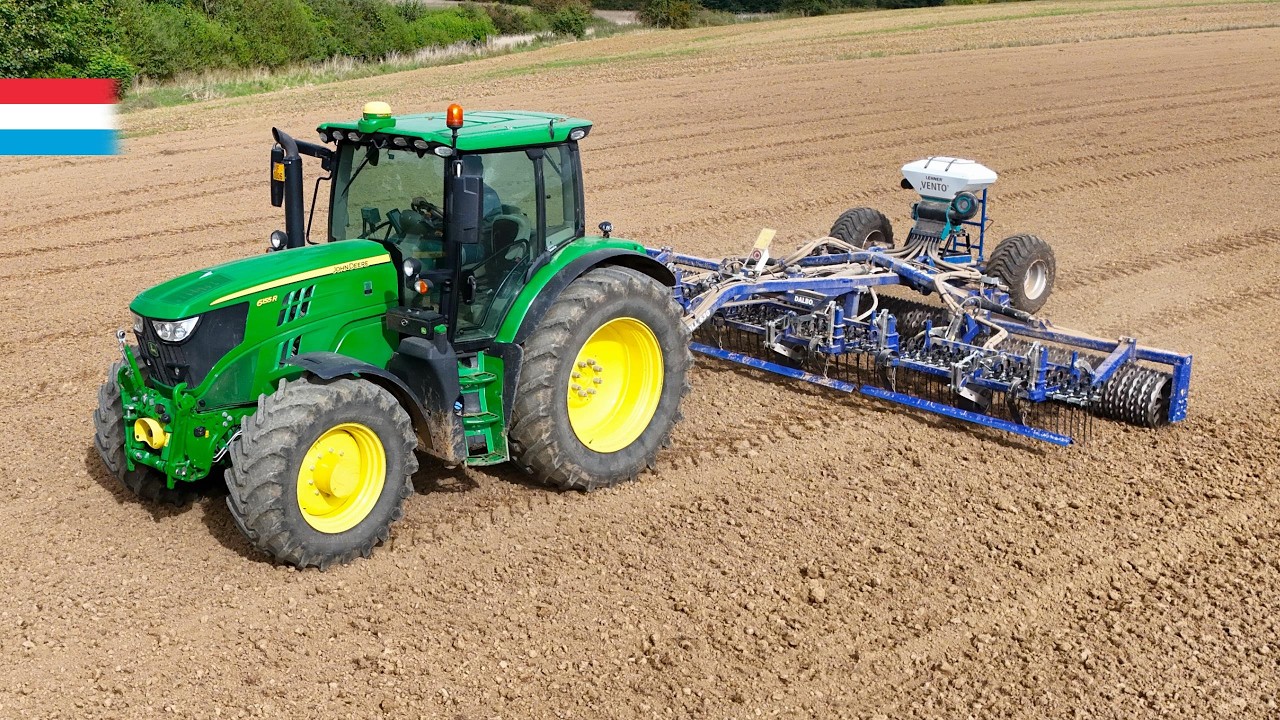 Feldfutter säen | John Deere 6155R // Dalbo Maxiroll 630 | Luxemburg 2024