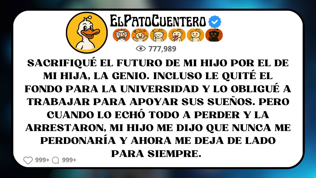 Sacrifiqué el futuro de mi hijo por el de mi hija, la genio. Incluso le quité el fondo para la...