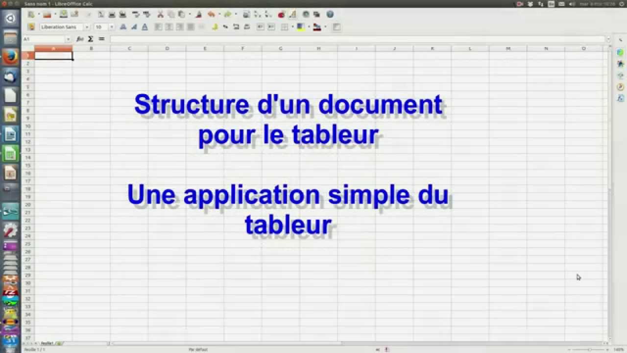 Première approche du tableur avec LibreOffice Calc