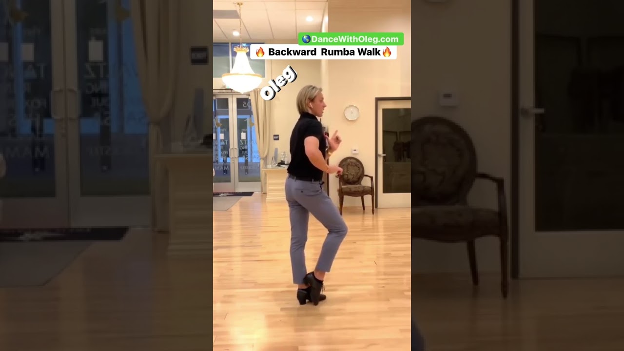 Backward Rumba Walk - tutorial - learn more at 🌎DanceWithOleg.com
