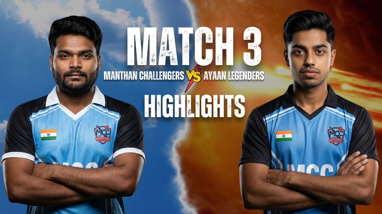 Match 3 : Manthan Challengers VS Ayaan Legenders | Highlights | MCC T10 Champions Cup - January 2026