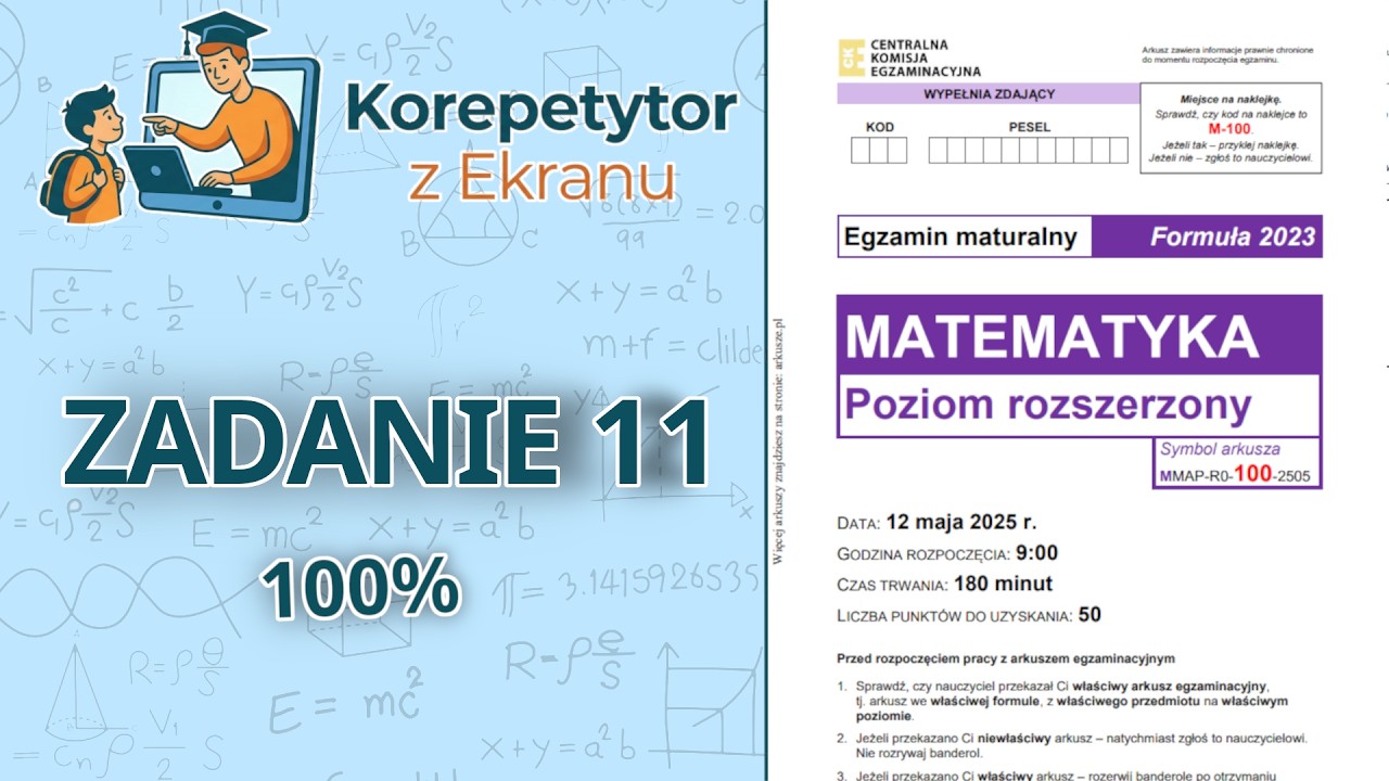 Zadanie 11 - Matura Rozszerzona Maj 2025 | Funkcja z Parametrem