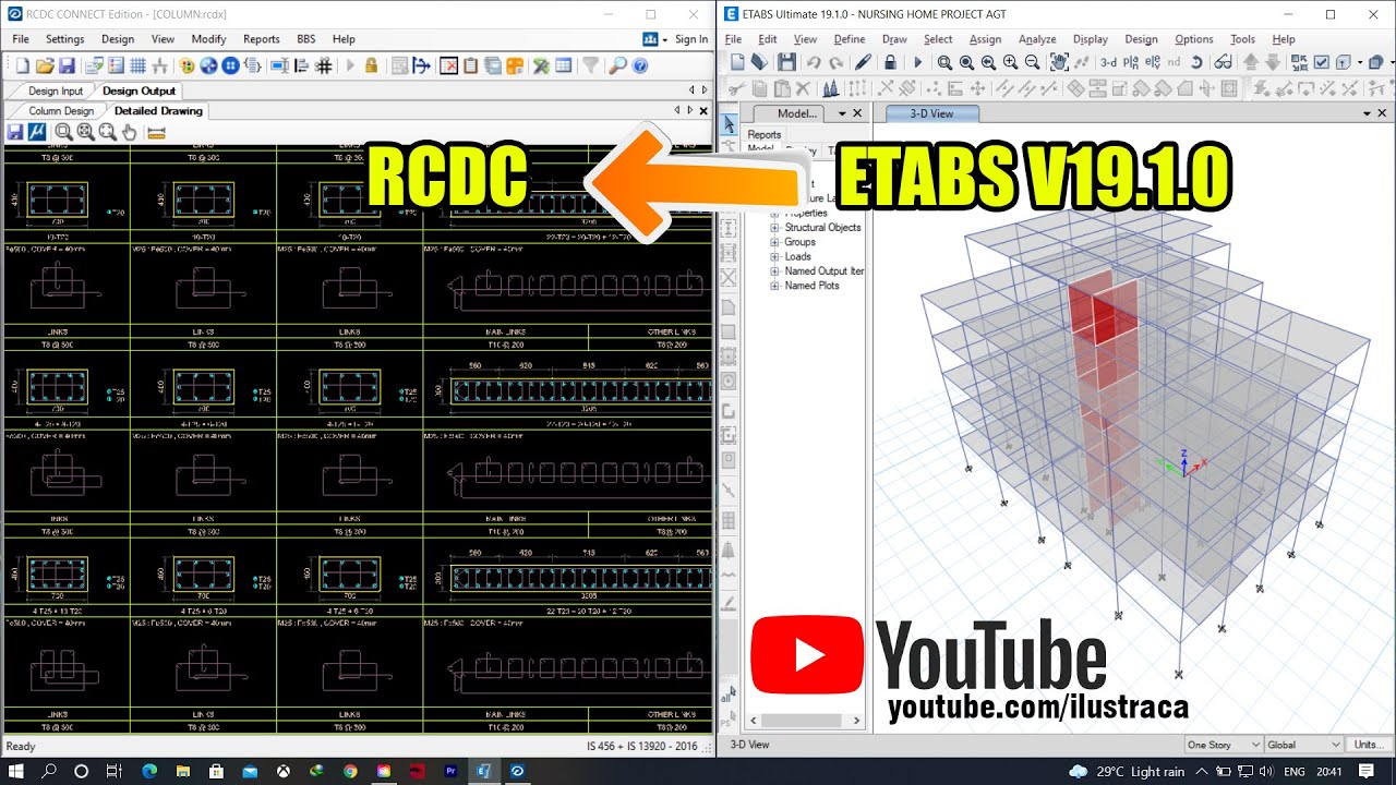 КАК ЭКСПОРТИРОВАТЬ ФАЙЛ ETABS V19.1.0 В RCDC | Сандип Деб | ilustraca