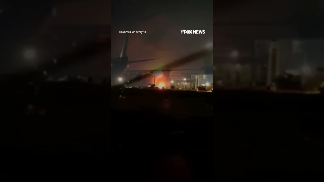 Iraqi Air Force plane BATTERED after Baghdad airport hit in missile attack #foxnews #news #shorts