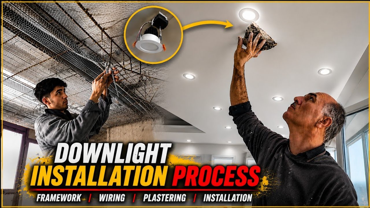 Halogen Ceiling Light Installation Process/How Is Made