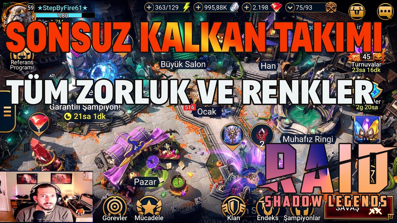 Wixwell-Corvis-Yüksek Khatun-Valeria-Toprak Büyücüsü Kalkan Takımı - Raid Shadow Legends #raid