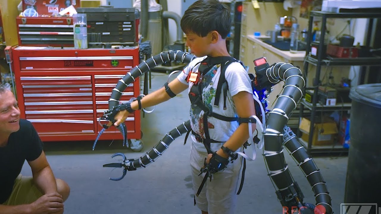 A teenage millionaire built a real life Dr Octopus suit Working powered Doctor Octopus Suit