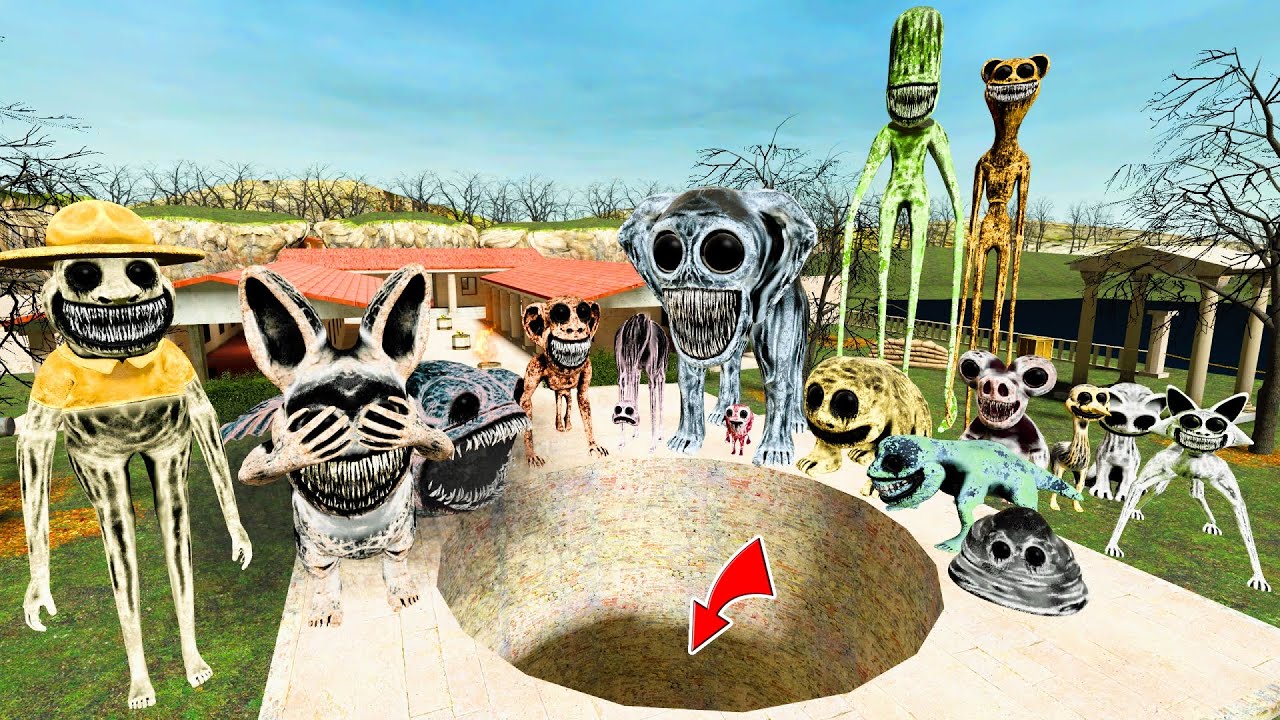 ALL ZOONOMALY MONSTERS FAMILY VS SPARTAN KICKING in Garry's Mod