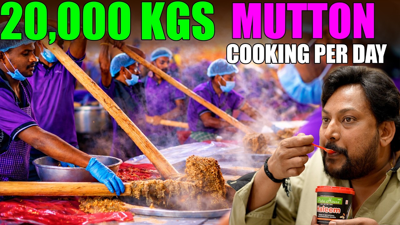 20,000 kg Mutton Cooking Per Day | Massive Haleem Making | Pista House | Street Byte | Silly Monks