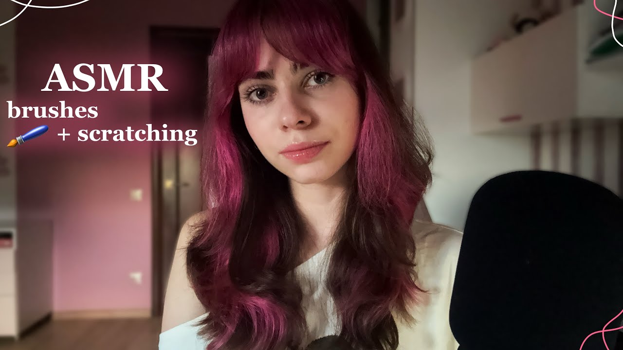 АСМР Кисточки + Скретчинг по микрофону🎀 ASMR Brushes + Microphone Scratching