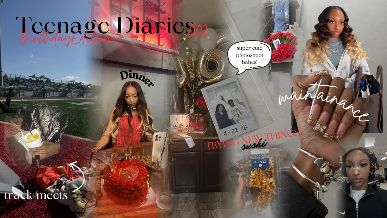 TEENAGE DIARIES 002| hair, nails, makeup, track meets, dinner, photoshoot, etc| taylornevaeh101