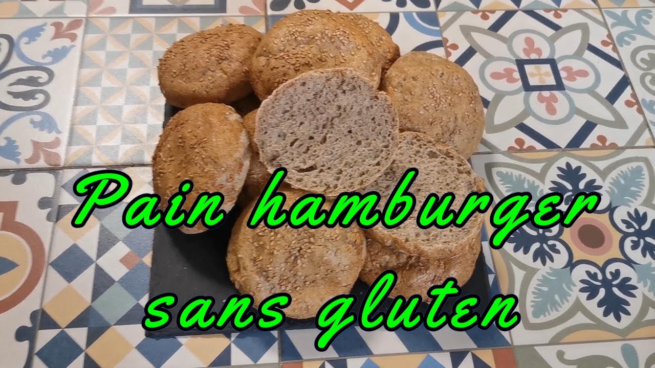 🍔Pain hamburger sans gluten et sans laitage. Moelleux et facile.✨