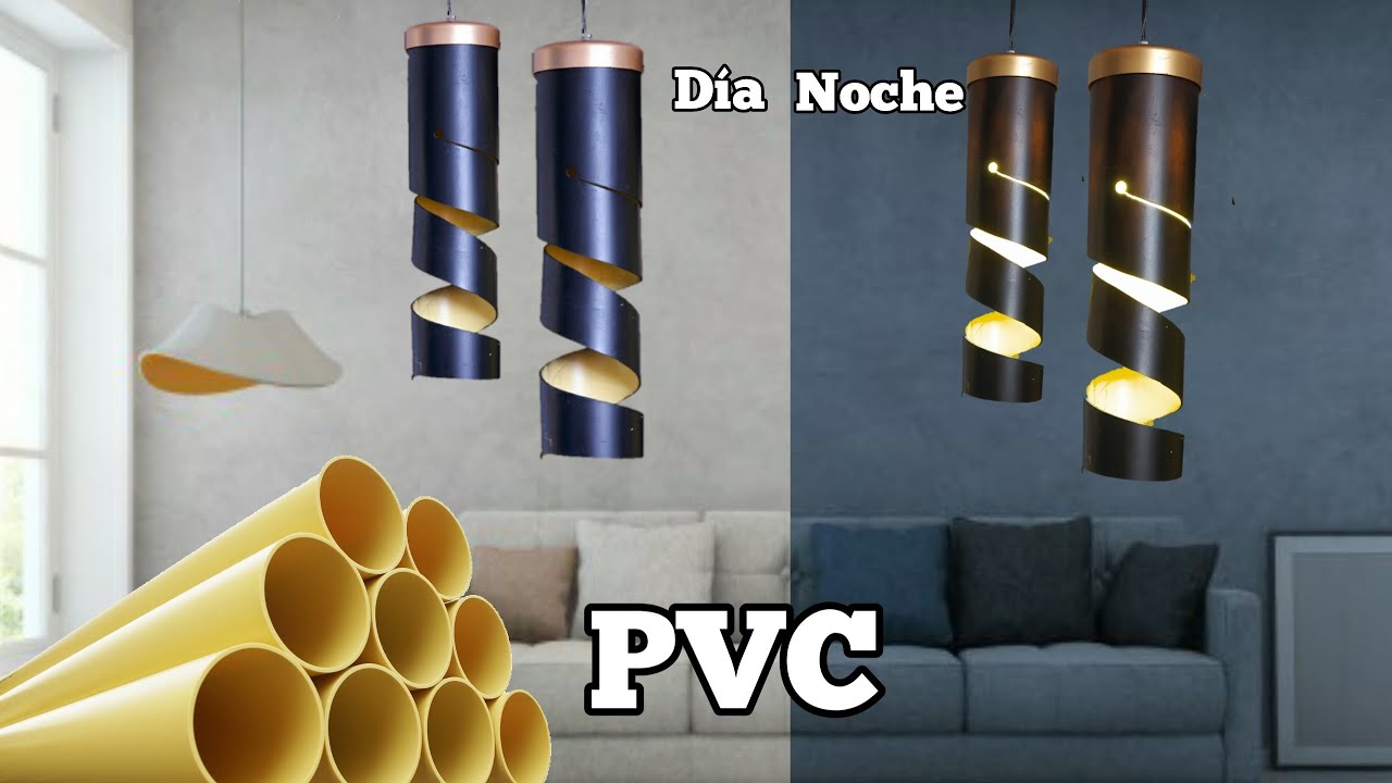 DIY Hermosa Lámpara Fabricada con Tubo PVC ¡ Paso A Paso !