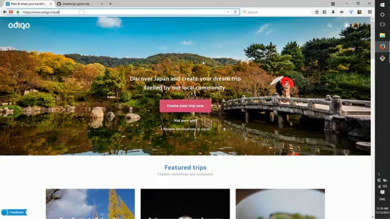 Japan quick trip - web app - integration with Odigo