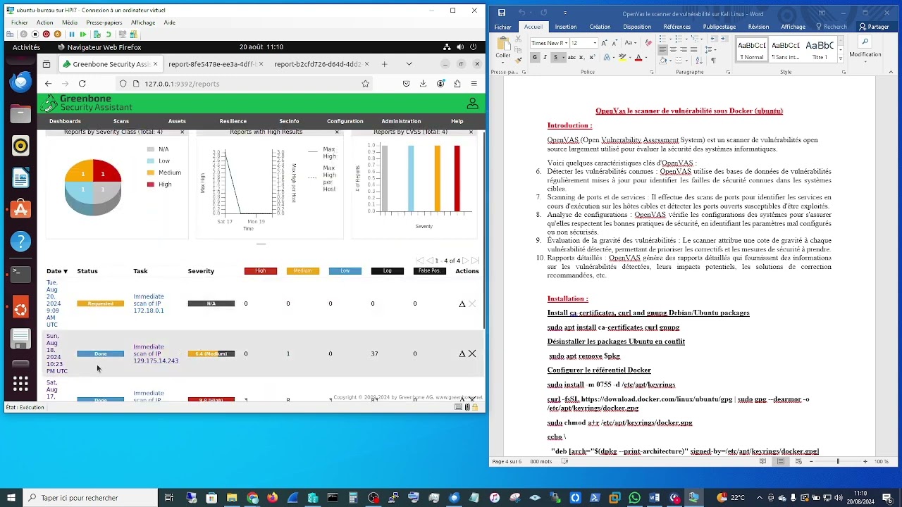🔴 Openvas  2   parcourir l'interface d'Openvas et faire des scans de serveurs