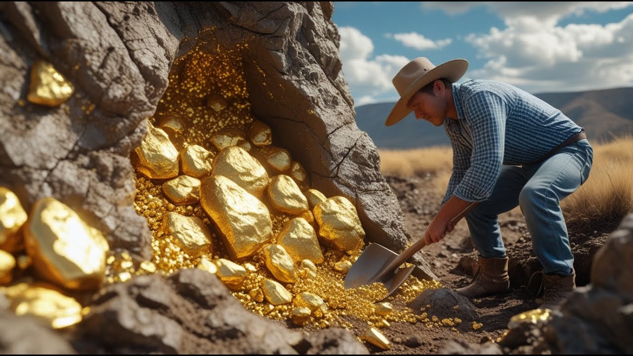 Unbelievable Gold Discovery | a Large Gold Nuggets in the Mountain worth Million Dollar
