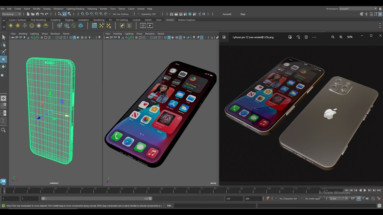 iPhone 12 Pro Max Modeling in Autodesk Maya