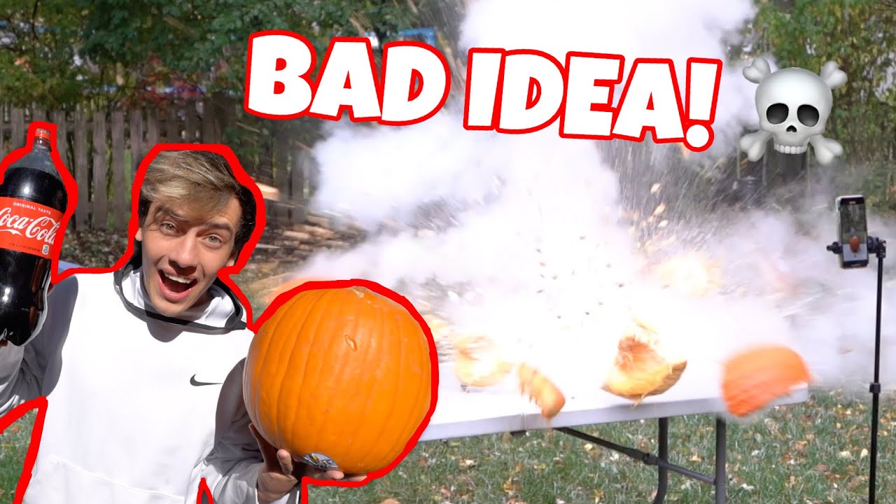 EXPLODING A GIANT PUMPKIN!! (DANGEROUS!)