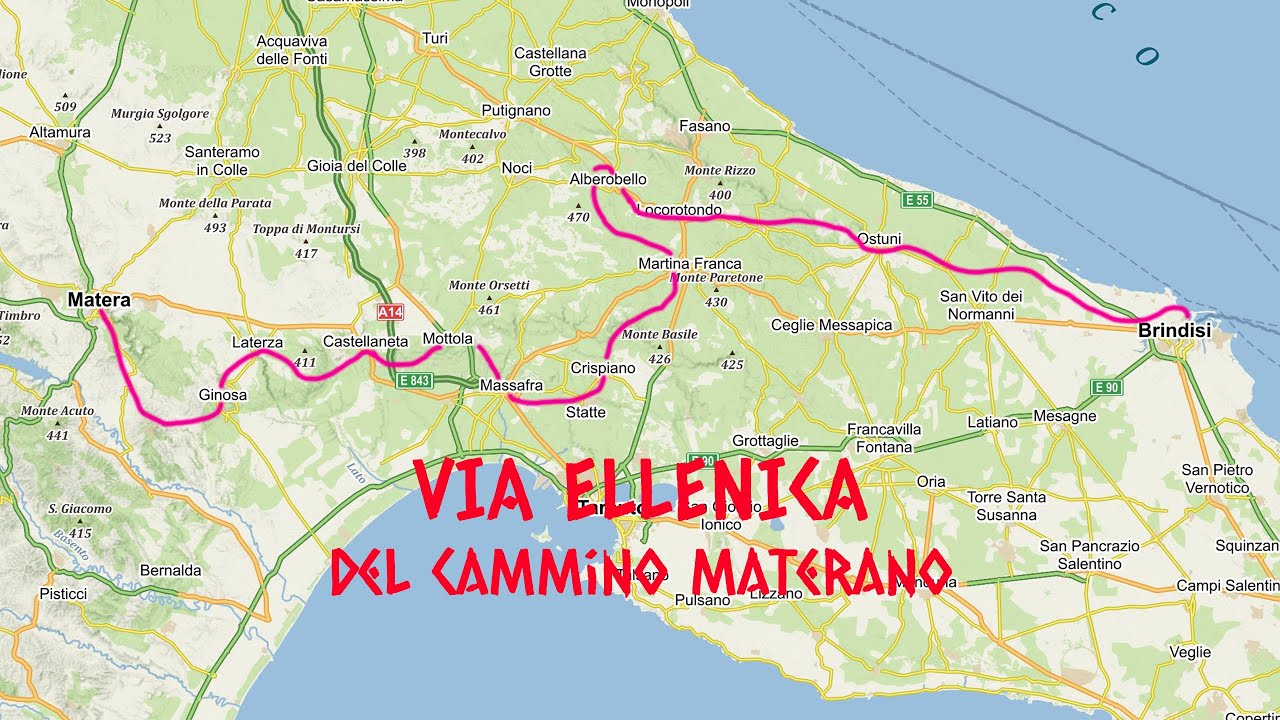 CAMMINO MATERANO - VIA ELLENICA (da Brindisi a Matera)