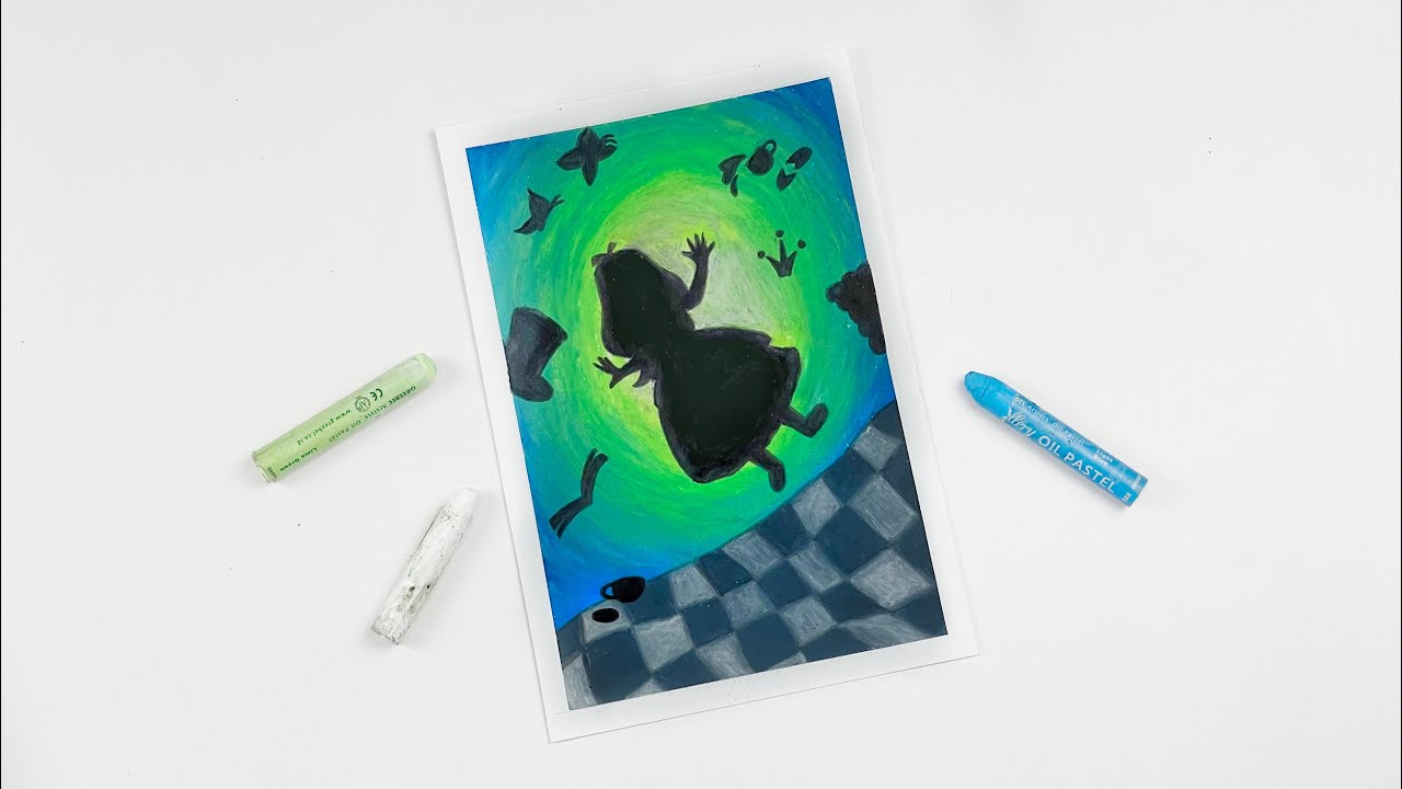 meggambar dan mewarnai alice in wonderland