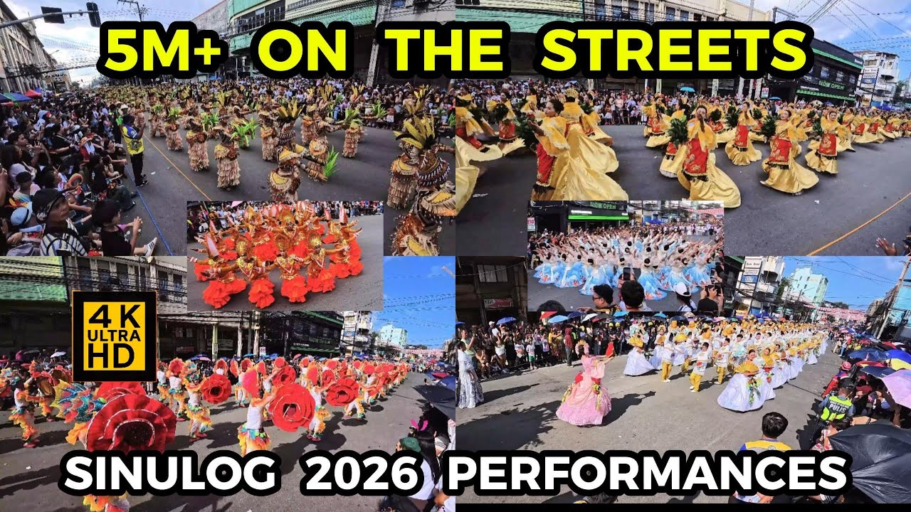 SINULOG 2026 GRAND STREET DANCE | Nonstop | Huge Crowds & Powerful Drumbeats in Cebu 🇵🇭 Philippines