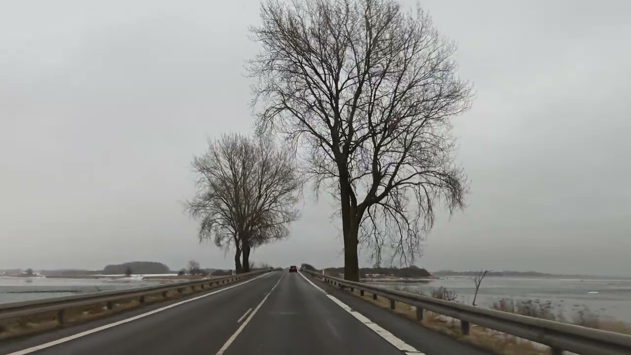 Quiet Countryside in Denmark – Day Drive. Bogø Byto Damme. 4K