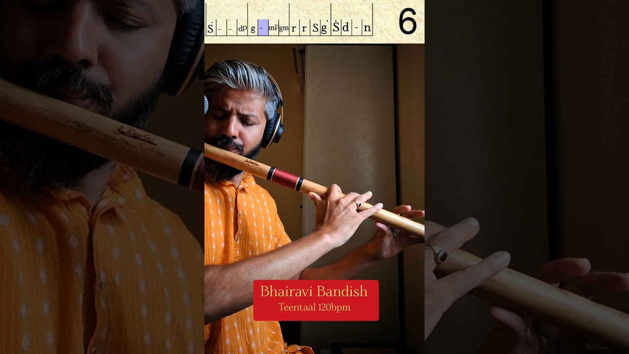 Bhairavi Bandish in Teentaal | #flute #bhairavi
