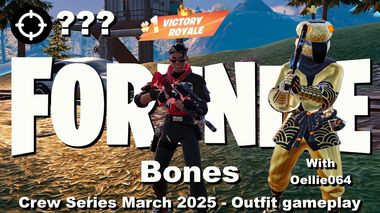 Fortnite - Bones outfit gameplay - Chapter 6 Season 2: Lawless - Victory Royale Duo - with Oellie064