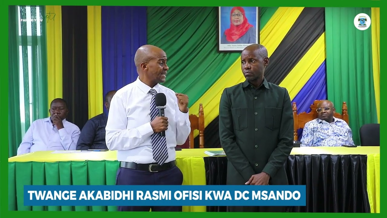 TWANGE AKABIDHI RASMI OFISI KWA DC MSANDO, AACHA UJUMBE KWA VIONGOZI, MSANDO ASEMA KAZI INAENDELEA
