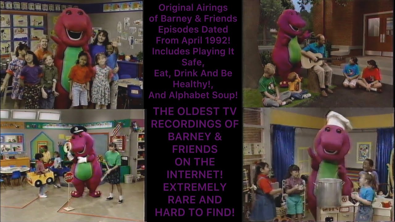 Original Airings of Barney & Friends Episodes: 3, 5, and 13 Dated From April 1992 Extremely Rare!