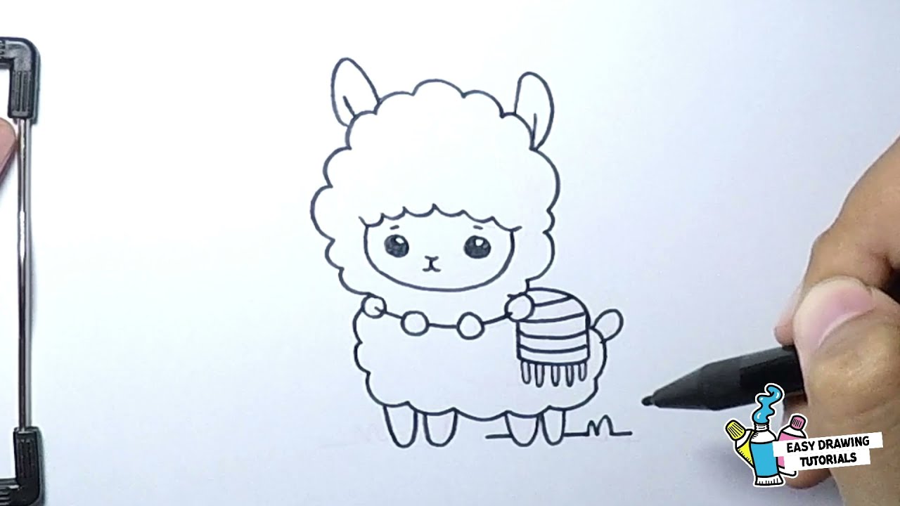 How to Draw Cute llama