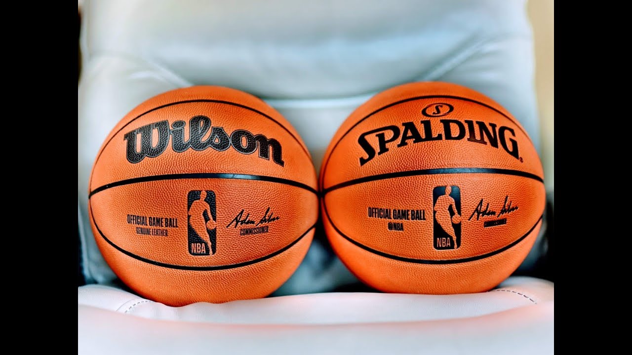 Official NBA Basketballs comparison Wilson vs Spalding.