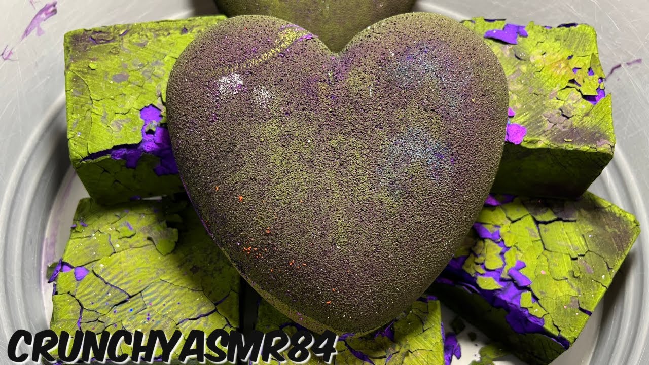 Purple Dyed Gym Chalk & Hearts | For @pearlyasmr  | Oddly Satisfying | ASMR | Sleep Aid
